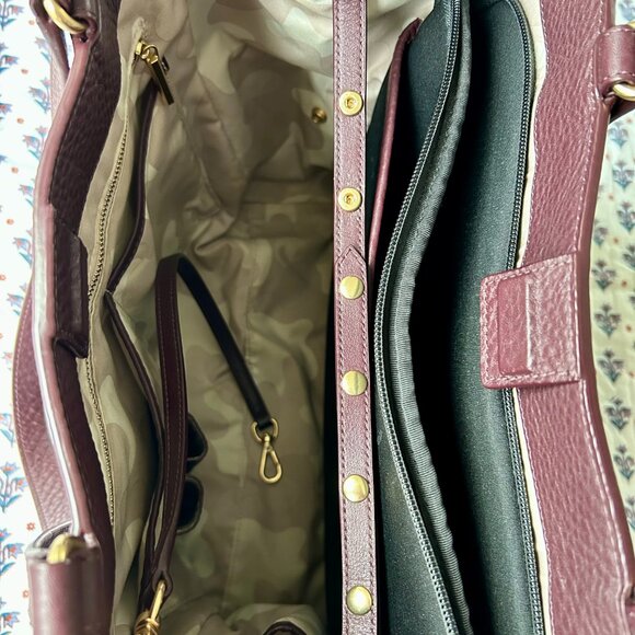 Dagne Dover Allyn Medium Tote in Oxblood - Picture 8 of 13